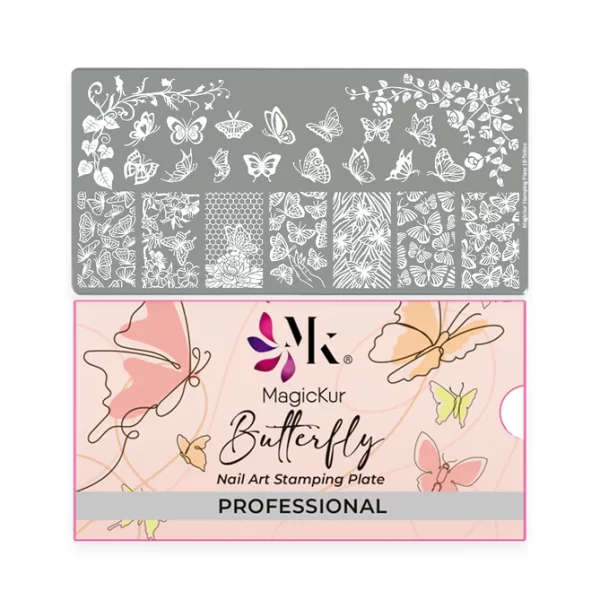 Placa para Stamping - Estampador de Uñas Magickur Butterfly #12