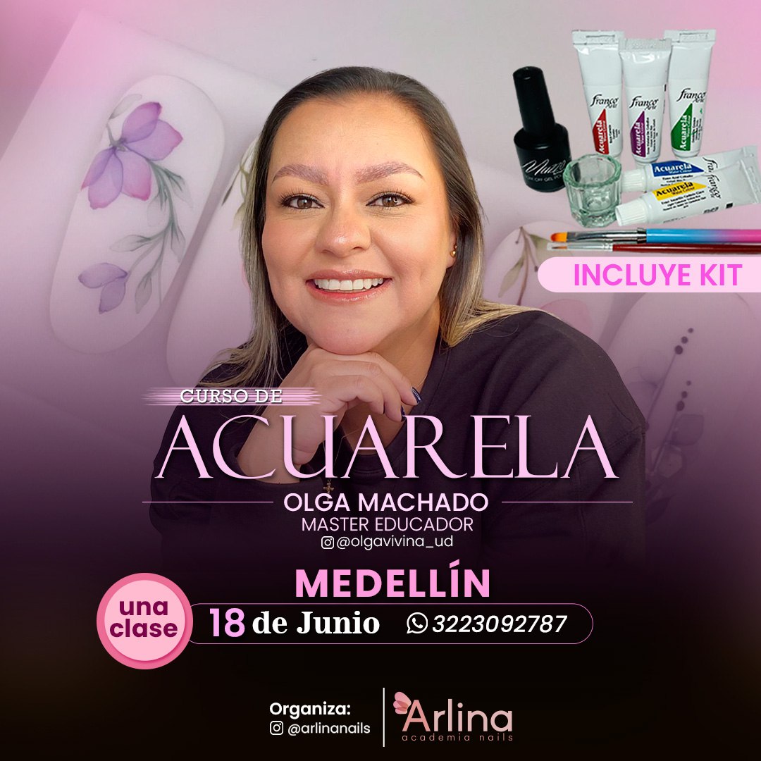 curso de uñas en acuarela en medellin